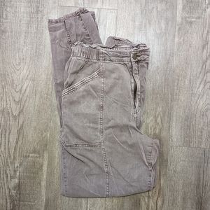 Dyed Brown Cargo Work Pants Women's Size Large Tall Old Navy Mocha Brown